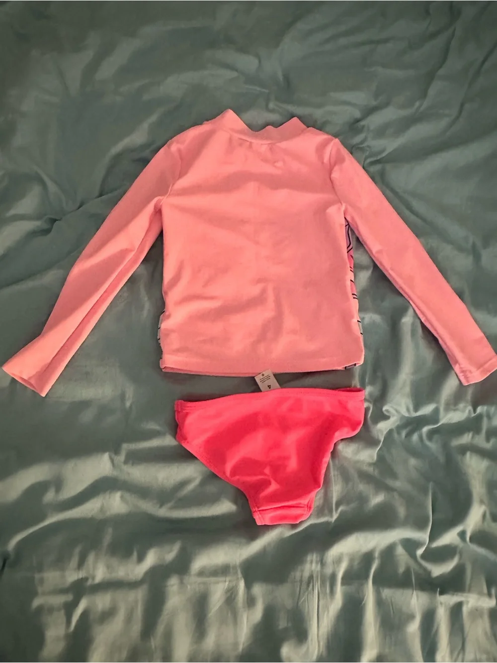 Kids Pink Unicorn Long-Sleeve Swim Set - Pink size 4
